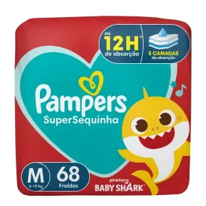 Fralda Pampers SuperSequinha M 68 Unidades