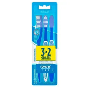 Escova de Dente Oral-B 123 Limpeza Brilhante Média 3 Unidades