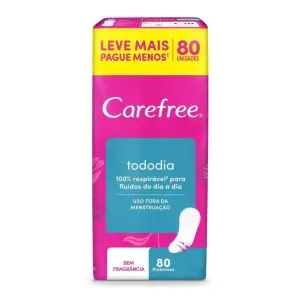 Protetor Diário Carefree Tododia Sem Fragância 80 Unidades
