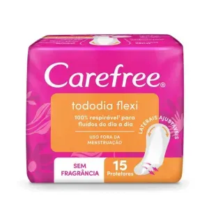 Protetor Diário Carefree Tododia Flexi Sem Perfume 15 Unidades