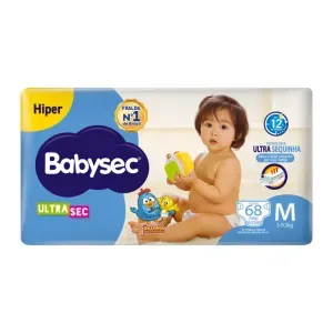 Fralda Babysec Ultrasec Galinha Pintadinha Hiper M 68 unidades