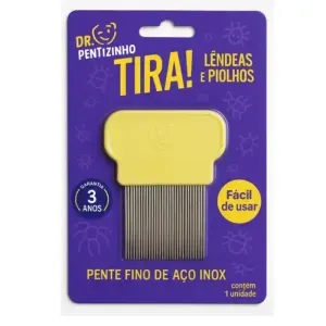 Pente Fino Anti-Pulgas de Aço