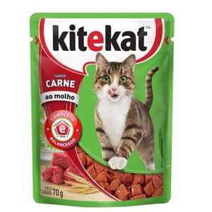 Ração Úmida Sachê Kitekat sabor Carne 70g