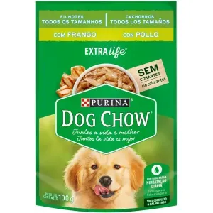 Ração Sachê Dog Chow Filhote sabor Frango 100g