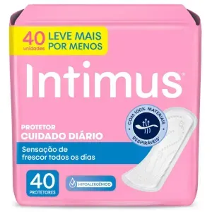 Protetor Diário Intimus Cuidado Diário Sem Perfume 40 Unidades