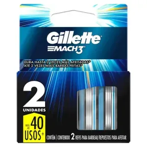 Carga para Aparelho de Barbear Gillette Mach3 2 Unidades