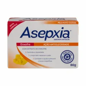 Sabonete Facial em Barra Asepxia Enxofre Antioleosidade 80g