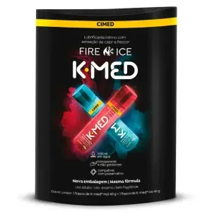 Kit Gel Lubrificante Íntimo K-Med Hot and Ice 2 Unidades de 40g Cada
