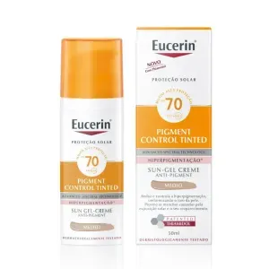 Protetor Solar Facial Eucerin Pigment Control Tinted FPS 70 Médio 50ml