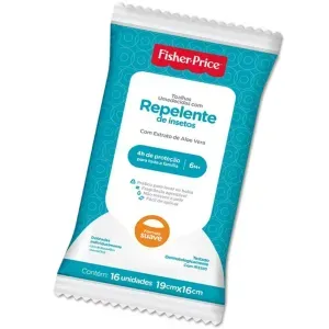 Toalhas Umedecidas Fisher Price com Repelente de Insetos 16 Unidades