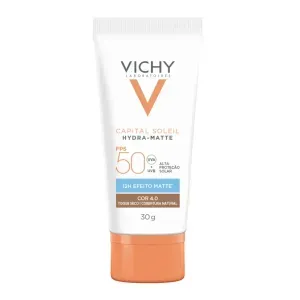 Protetor Solar Facial Vichy Capital Soleil Hydra-Matte FPS 50 Cor 4.0 30g