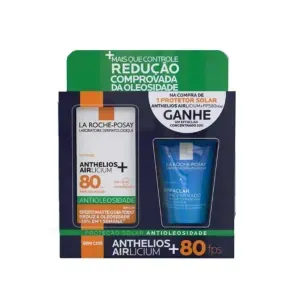Kit La Roche-Posay Protetor Solar Facial Anthelios Airlicium FPS 80 40g + Gel de Limpeza Effaclar Concentrado 50g