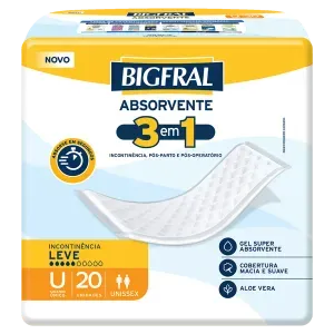 Absorvente Geriátrico Bigfral 3 em 1 20 Unidades