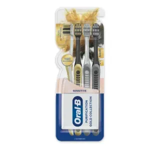 Escova de Dente Oral-B Sensitive Purification Gold Collection Ultrafina 4 Unidades